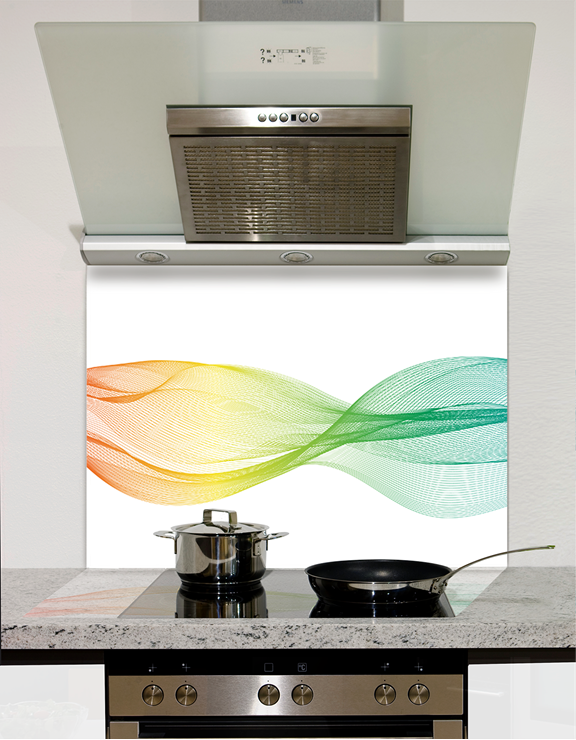 Waves 001 glass splashback