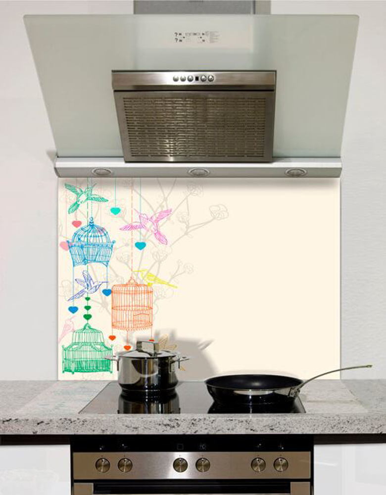 Picture of Colour Bird Cages Splashback