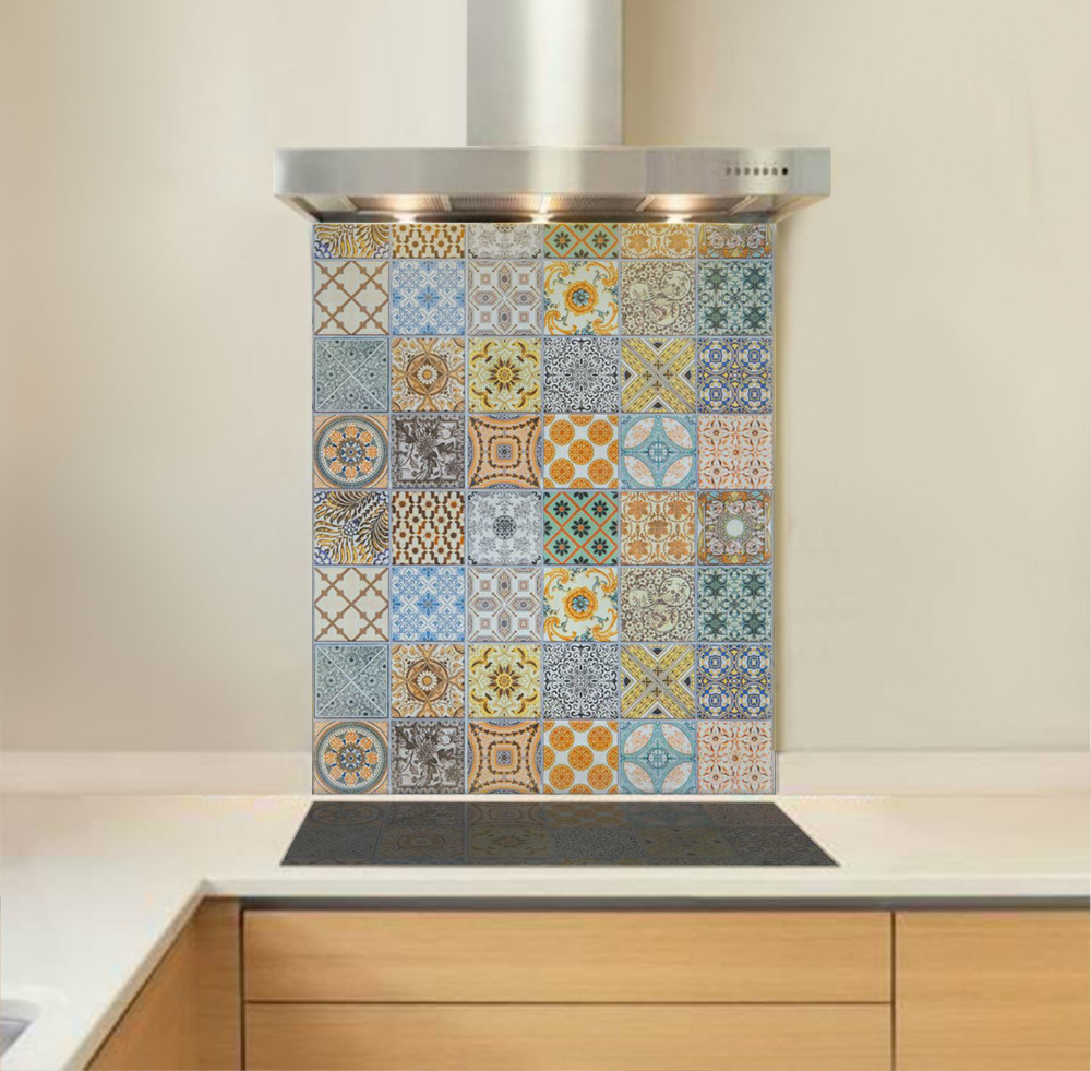 Picture of Mixed Tile Print Splashback