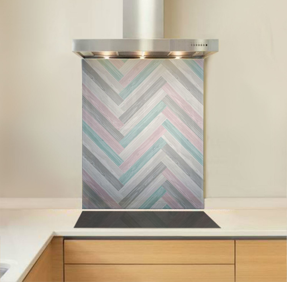 Picture of Pastel Chevron Splashback