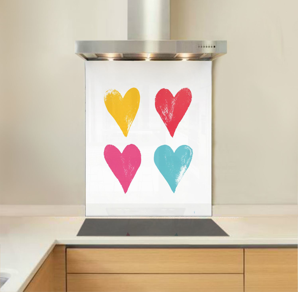 Picture of Grunge Hearts Splashback