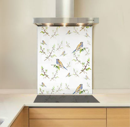 Picture of Silk Bird Wallpaper Splashback