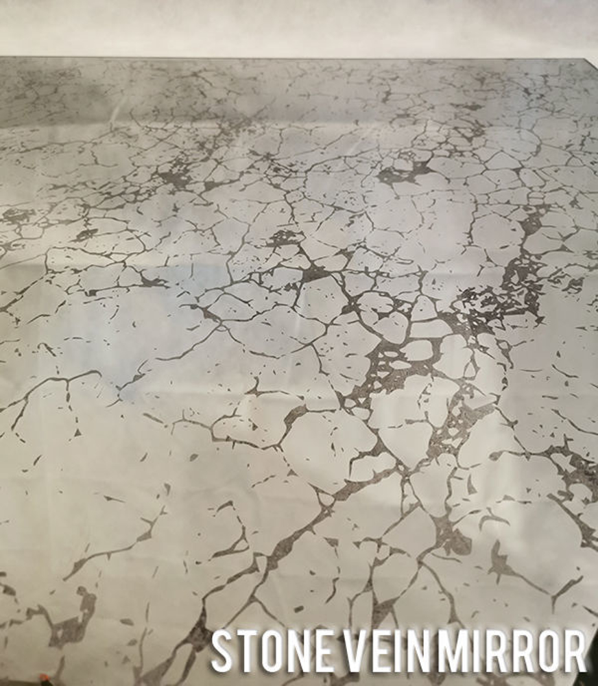 stone vein mirror splashback