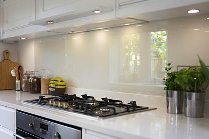 White Glass Splashback