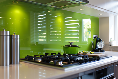 Green Glass Splashback