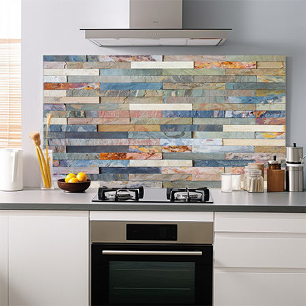 Stacked Stone Splashback