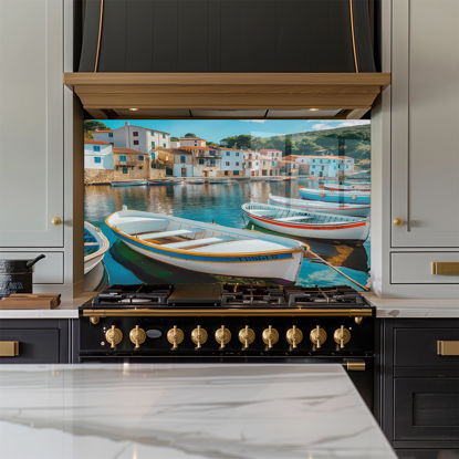 Fishing Town Glass Splashback