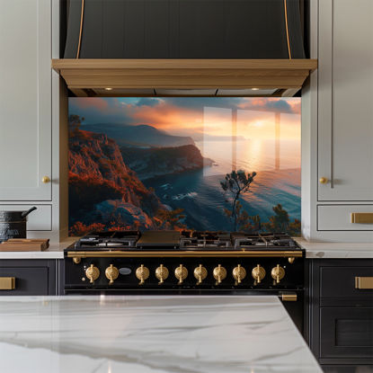 Clifftops at Sunset Glass Splashback