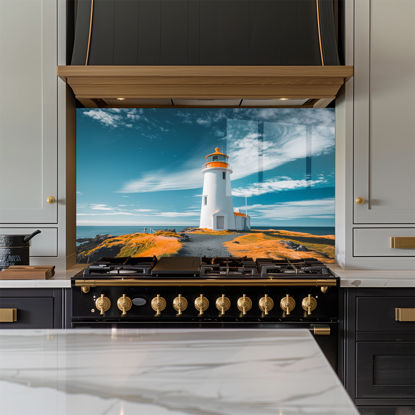 Lighthouse on the Coast Glass Splashback