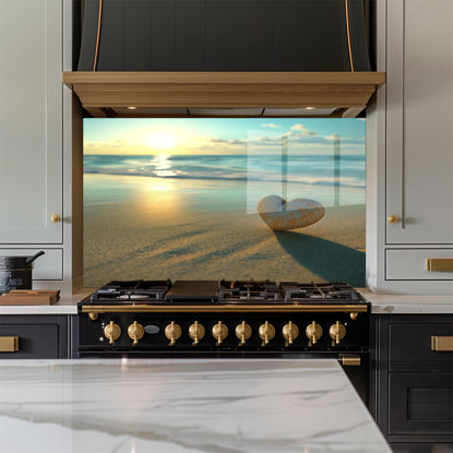 Heart Shell Glass Splashback