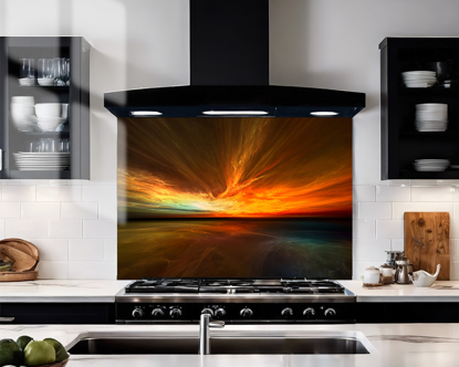 Striking Sunset Glass Splashback